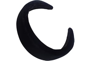 Topkids Accessories Velvet Padded Alice Headband Hairband Hair Band Head Band Women Girls 90s 80s 70s 60s Wedding Hen Party Bridal Festival Adult Wonderland Thick Wide (5cm Black)