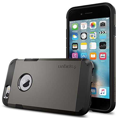 Spigen SGP11612 - Funda para iPhone 6   6S  Plata Negro