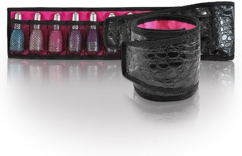 Nail Polish Roll Black Croc Professional Varnish Holder Manicure Storage Roll