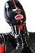 Produktbild SM Latexmaske in schwarz-rot mit Öffnungen für Mund und Nase, 100% blickdicht (58cm)