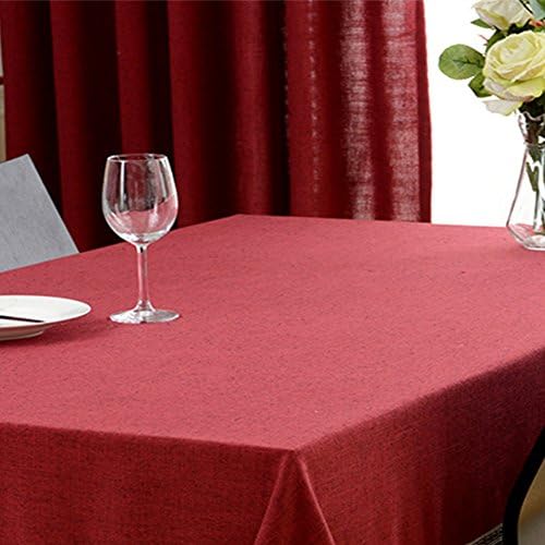 New Chinese-style retro desk cloth/solid pure restaurant table cloth/ living room coffee table plain color tablecloth/ cotton and linen rectangular table cloth-E 140x180cm(55x71inch)