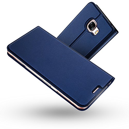 Galaxy A5 2017 Case,Radoo® Premium New Style PU Leather [Ultra-slim] Flip Wallet Case With TPU Shockproof Inner Shell [With Card Slot] [Magnetic Closure] Stand Function Folio Flip Book Case Cover For Samsung Galaxy A5 2017 (Blue)