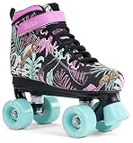 patines en linea profesionales Parte exterior de tela SFR Vision Ii Patines, Unisex Niños, Rosa (Floral), 37 EU