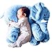Produktbild Woneart Baby Plüsch Elefant Kissen Weiches Spielzeug Kinder Lendenkissen Plüschtiere Geschenke (Blue)