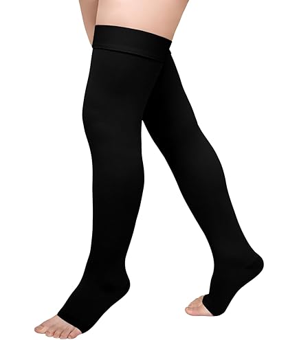 Collant A Compressione Da Donna 20-30 MmHg Medical Gradient Support Compressione Collant Prevenire Coaguli Di Sangue E Vene Varicose (beige Punta Aperta, S