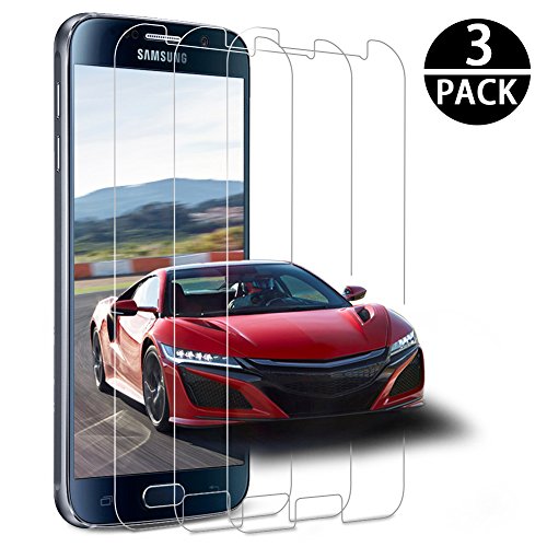 Protector de Pantalla para Samsung Galaxy S6  3 Unidades  Genki Protector Cristal Templado Protector de Vidrio Templado 0 30 mm 2 5D Round Edge 9H Dureza Alta Transparencia para Samsung Galaxy S6