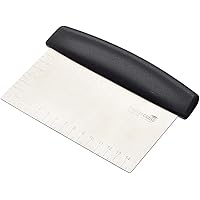 MasterClass Dough Scraper Cutter with Handle and Measuring Scale for Pizza, Bread, Pastry, Stainless Steel, 15 x 7.5 cm