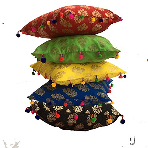 Aglare Cotton Cushion Set, Free Size, Multicolour (Pack of 7)