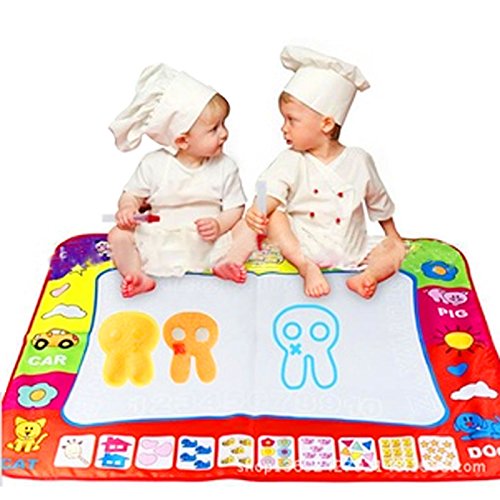 Cutebaby 1 Mat+ 2 Water Drawing Pen ,Educational Magic Water Painting Doodle Canvas Mat for Chiledren