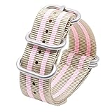 Armband Damen 18mm uhrenarmband 18mm Armband Herren High End NATO Stil Nylon Uhrenarmband mit Edelstahlschließe