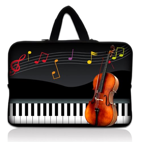 Notebooktasche Notebook CorlfulCase 43,18 cm 43,94 cm Zoll Hülle (kann auch als Mauspad) mit verstecktem Griff für APPLE MACBOOK PRO 17/Toshiba Qosmio 17/Dell Alienware 17/MSI GS70 Stealth PRO/MSI GT70 Dominator PRO/Sager Cleo x7200/ASUS ROG G750 - Klavier & Gitarre N17-18947