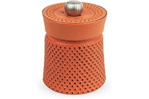 PEUGEOT - Bali 8 cm Pepper Mill - Classic Grind System - Cast Iron - Lifetime Guaranteed Mechanism - Made in France - Orange Colour