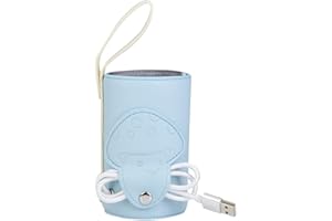 CAREDY Scalda biberon USB, scaldabiberon USB Pieghevole Portatile Scaldabiberon Isolato Coperchio termostato Conservazione del Latte per l'esterno di casa e Auto(Blu)