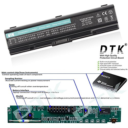 Dtk® Ultra Hochleistung Notebook Laptop Batterie Li-ion Akku für TOSHIBA PA3534U-1BRS PA3533U-1BRS PA3535-1BAS EQUIUM SERIES Satellite A200 A205 A210 A215 A305 A350 A500 A505 L200 L202 L300 L305 L500 L505 M200 [10.8V 4400MAH 6CELLS] - 2