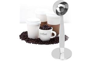 OUTBIT Coffee Scoop - Cucchiaio dosatore per polvere di caffè in grani con doppio manico in acciaio inossidabile