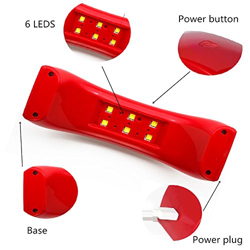 Nagel-Trockner,Professionelle LED-Nageltrockner,CIDBEST® 9W USB Mini Nagel-Trockner-LED-Licht/Lampe für Curing Nagel Trockner Nagel Gel Polnisch Trockner Aushärtungslampe Regenbogen -Lampe für Nagel Kunst Werkzeuge ,Top Qualität - 2