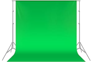 Neewer Toile de Fond de 6x9 pieds/1,8x2,8 mètres Pliable de 100% Mousseline pour Photographie, Vidéo et Télévision - Vert