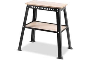 STAHLWERK Support universel pour machines UM-10 ST avec capacité de charge de 225 kg, 82 x 58 x 82 cm, table de machine réglable | Support de machine | Table de travail | Banc de travail | Table d