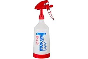 Kwazar - Botella pulverizadora Mercury Super Pro+ con sistema 360 y cabezal pulverizador de doble acción rojo, 1 l