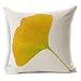 Produktbild SilkCrane Kissenbezug, Ginkgo Biloba Leaf Cotton Linen Decorative Throw Pillow Case Cushion Cover, 17.7" x 17.7"