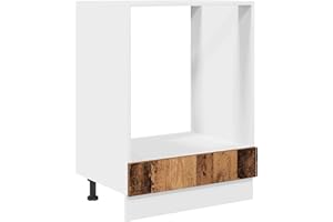 vidaXL Mueble de Horno Riga Madera Vieja 60 x 46 x 81,5 cm, Amplio Almacenamiento, gabinetes Modernos, estantes rectangulares, organizadores Wall-Mounted, Madera ingenierizada