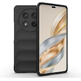 Zore Honor ile uyumlu Magic 7 Lite Kılıf Esnek TPU Oyuklu Arka Y&uuml;zey Tasarımlı Zore Etnik Silikon Kapak Siyah