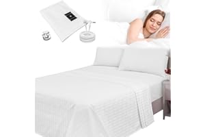 UCMDA Grounding Bed Sheet UK, 90% Organic Cotton + 10% Pure Silver Fiber, Grounding Mat with Grounding Cable, Conductive Sheet for Better Sleep - 68×132CM