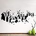Produktbild Art New Design Heimtextilien Vinyl Hirsche im Wald Wandaufkleber entfernbare billige PVC Haus Dekor Bäume und Tier Abziehbilder g1 25x58cm