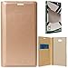 DMG Dotted Finish Premium PU Leather Flip Cover Case for Reliance LYF Wind 4 (Gold) RS.299.00