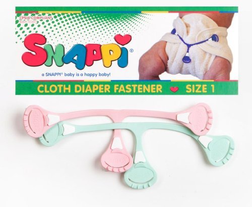 Snappi Cloth Diaper Fasteners - Pack of 2 (Mint Green / Pink) Color: Mint Green and Pink (Baby/Babe/Infant - Little ones)