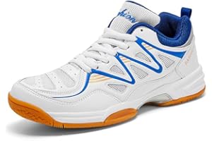 XUANKE Volleyball Shoes Squash Shoes Men Netball Trainers Badminton Shoes Non-Slip Athletic Sport Indoor Sneakers Indoor Pickleball Breathable Suitable Comfortable Fitness