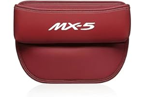 HTPNB Auto Seat Gap Organisateur pour Mazda MX-5 Miata NA NB NC ND, Organiseur De Siège De Voiture Cuir PU Remplisseur D'écart Latéral Boîte,C-Red
