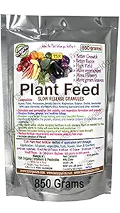 TSR Organic Fertilisers & Pesticides Plant Feed Slow Release Shiny granules 850 Grams for All Types of Fruits, Flowers, Vegetables, Home and Garden Fertilizer