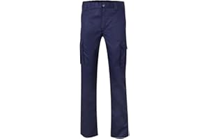 Velilla 103001 - Pantalon multipoches (taille 34) couleur bleu foncé