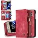 Produktbild Flip Case Handy-Hülle zu Samsung Galaxy S7 / SM-G930 - WALLET BOOK EINFARBIG SPALT-LEDER - Handy-Tasche, Schutz-Hülle, Cover, Handyhülle, Bookstyle, Booklet, Geldbörse, Geldbeutel, Farbe:Deep Pink