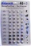 Arcas 12704000 - Baycell Knopfzellen Sortiment Baycell 40 teilig