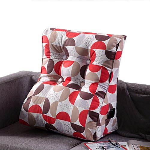 ANDEa Printed Triangle Cushion, Bedroom Bedside Sofa Pillow Pillow Waist Pad Office Waist Pillow Backrest Neck Pillow Pillow Bed Pad 45-55cm Originality ( Color : #4 , Size : 60*55CM )