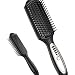 LONGKO 3 in 1 Hair Straightener Pro Detangling Anion Electric Instant Magic Silky Straight Hair Styling Brush Ceramic Heating Massage Straightening Iron(Black)