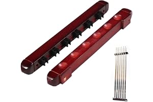 Set pool kö hylla väggfäste stick ställ trä biljard kö hållare stativ