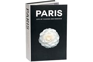 FEEGOW Decorative Book Set, Fashion Fake Books Decor Book Designer Simulation Books Gifts Thickened And Hardened Gray Board Paper Decorative Accessories (Paris)