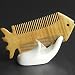 EQLEF® Green sandalwood no static handmade comb, mustache wood comb, Beard wooden comb, Pocket comb