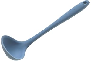 Wiltshire Mini Silicone Ladle, Cooking & Soup Serving Spoon, Heat-Resistant Utensil, Non-Stick, Non-Scratch, Petrol Blue, 21x6.3x5cm
