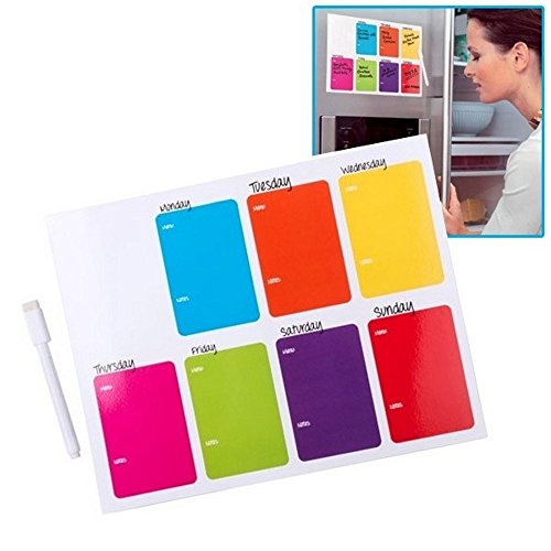 Memotafel Menütafel magnetische Tafel für Notizen, Kühlschrankmagnet - inkl. Stift und Mini-Löschschwamm