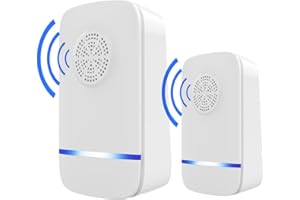 DOKDUK Antizanzare Ultrasuoni, Repellente Zanzare Ultrasuoni, Elettrico Ultrasuoni per Anti Zanzare, Topi, Scarafaggi, Insetti, Ratti, Ragni, Roditori, Mosche, Formiche (Classic, 2, pezzi)