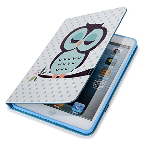 iPad Mini 4 hülle, iPad Mini 4 Cover, Deenor Sleep Owl Flip Case PU Leather Cover Stand schutzhülle hülle fürApple iPad Mini 4. Sleep owls - 3