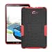 Produktbild Skytar Tasche für Galaxy Tab A6 10.1,Samsung Tab A 10.1 LTE Hülle - Armor Design TPU Silikon + Hart PC Back Cover Case mit kickstand Schutzhülle für Samsung Galaxy Tab A 10,1 Zoll SM-T580N/SM-T585N 2016 Release Tablet Tasche Hülle ,Rote