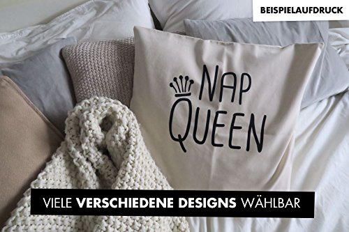 VISUAL STATEMENTS® Kissenbezug mit Spruch / Viele verschiedene Sprüche / 100% Gebürstetes Baumwoll-Segeltuch – 305 g/m² / 50 x 50 cm / L(i)ebe - 2