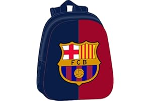 Safta F.C. BARCELONA 3D - Mochila Escolar, con Diseño 3D, Adaptable a Carro, Ideal para Niños de Diferentes Edades, Cómoda y Versátil, Calidad y Resistencia, 27x10x33 cm