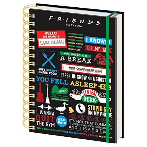 Preisvergleich Produktbild Friends Central Perk Infographic Premium A5 Notebook Official TV Series Chandler