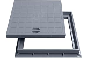 MARLEY DEUTSCHLAND Marley Schachtdeckel mit Rahmen 30x30cm für Einlaufschacht Schachtabdeckung Kanaldeckel PVC
